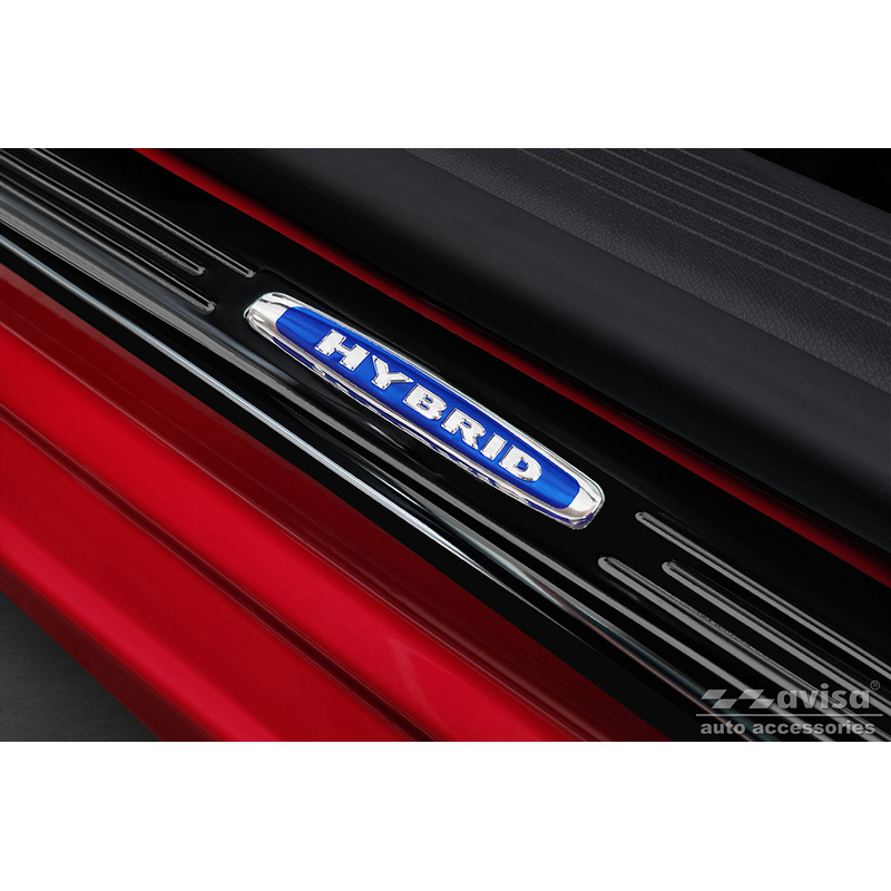Mirror Black Inox door sill protectors  Opel Astra (L) Hatchback 2021- & Opel Astra (L) Sports Tourer 2021- 'Hybrid' - 4-pieces