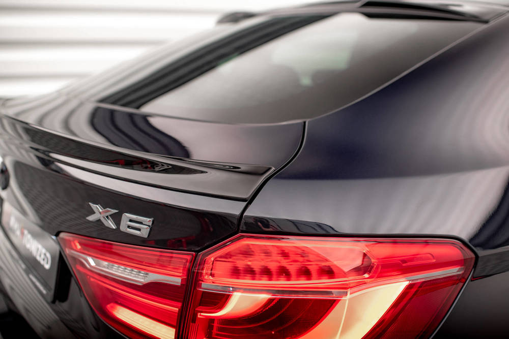 Spoiler passend voor BMW X6 M pakket F16 Maxton Glans Zwart