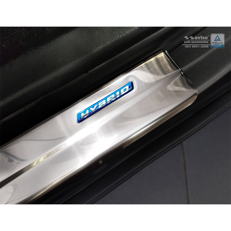 Inox door sill protectors  Toyota C-HR 2016-2019 & FL 2019-2023 & RAV4 IV FL 2016-2018 & Lexus NX 2014-2021 - 'Hybrid' - 4-pieces