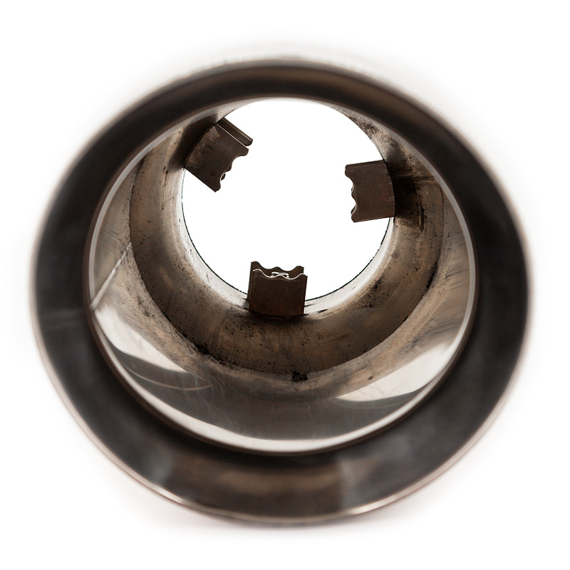 Simoni Racing Exhaust Tip Round/Slanting Inox - Ø114xL210mm - Installation ->60mm