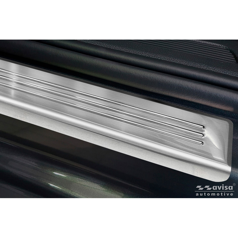 Avisa Inox door sill protectors  Mitsubishi VW Touran III 2015- incl. R-Line - 'Lines' - 4-pieces