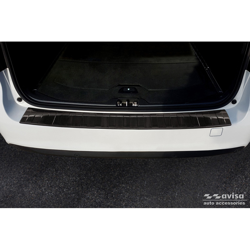 Real 3D Carbon Rear bumper protector  Volvo V70 III Facelift 2013-2016 'Ribs'