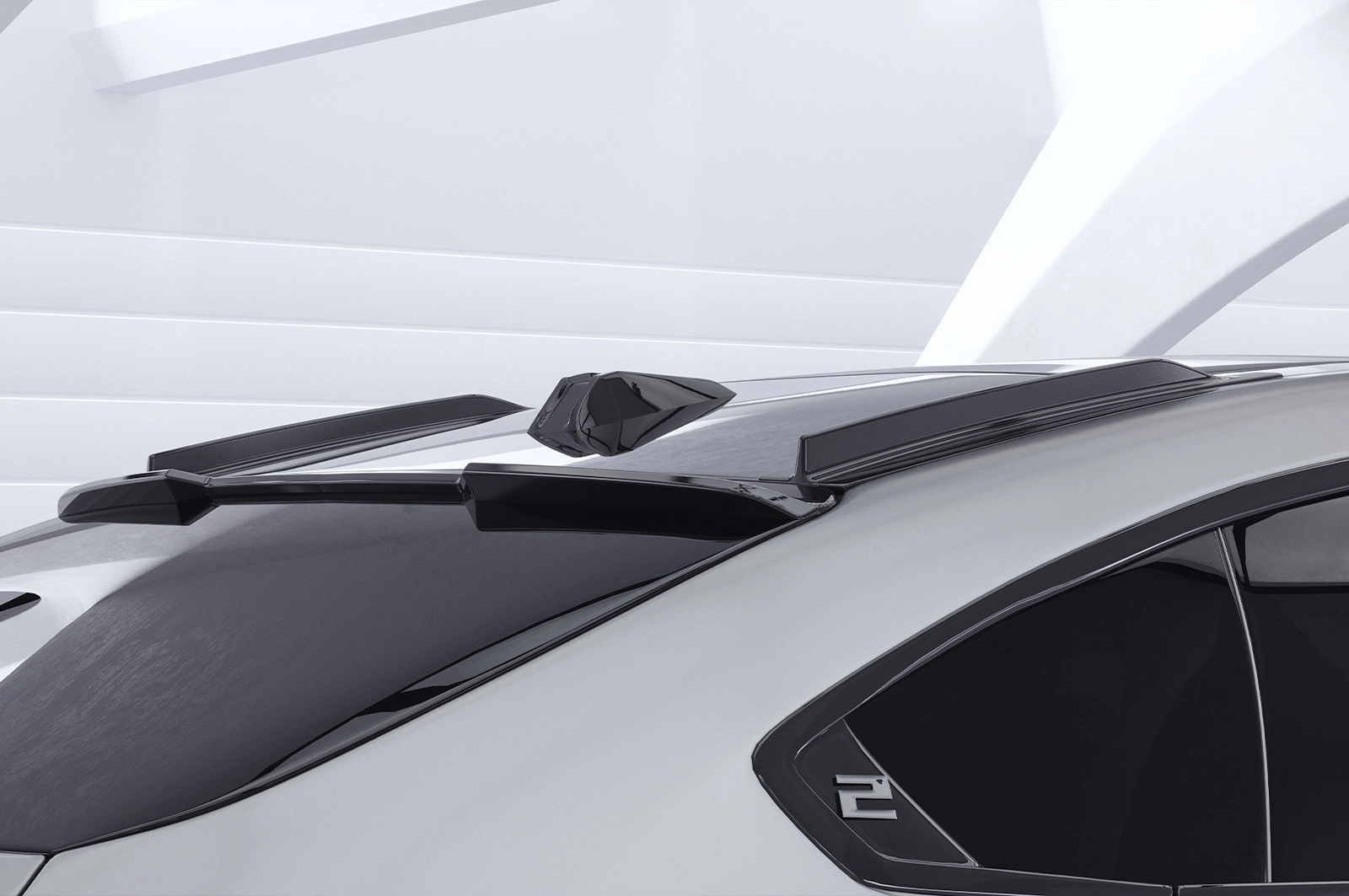 Rear Roof Spoiler Fins with ABE BMW 2 Series F74 Gran Coupe 2025– Gloss Black