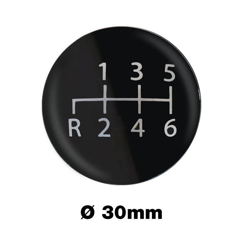 Simoni Racing Gear Knob Shift Pattern Scheme 2 - 6-Speed (reverse bottom left) Ø30mm