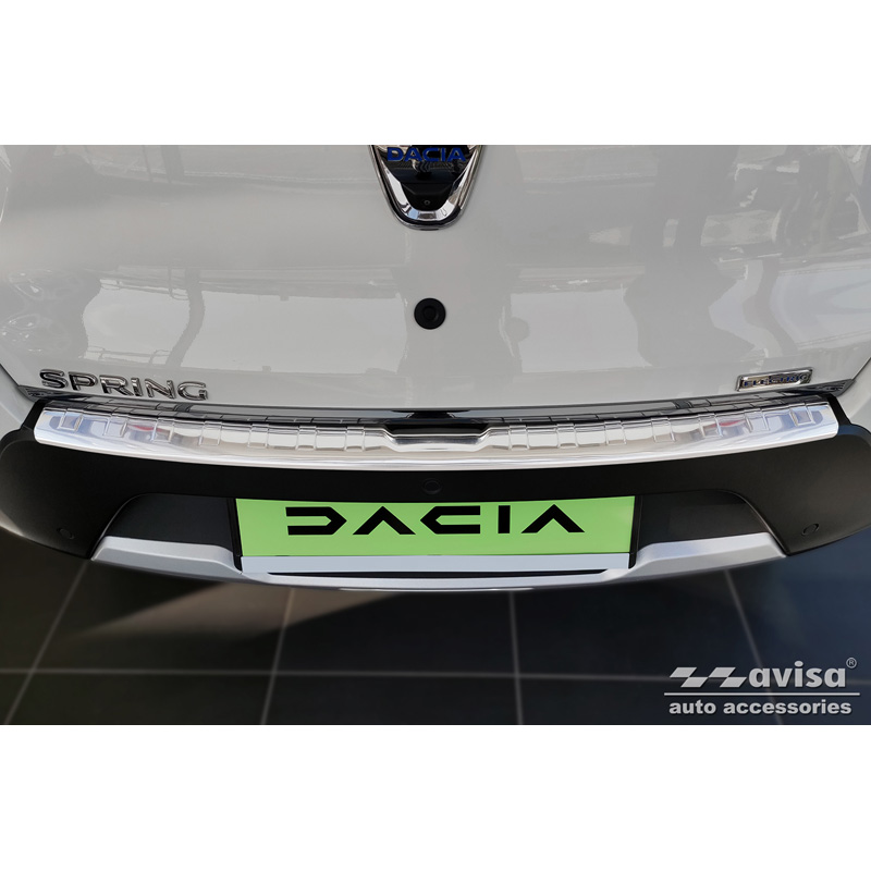 Stainless Steel Rear bumper protector  Dacia Spring 2020- 'Ribs'