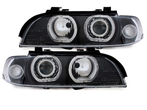 Headlights BMW 5 Serie E39 95-00 Angel Eyes White new look