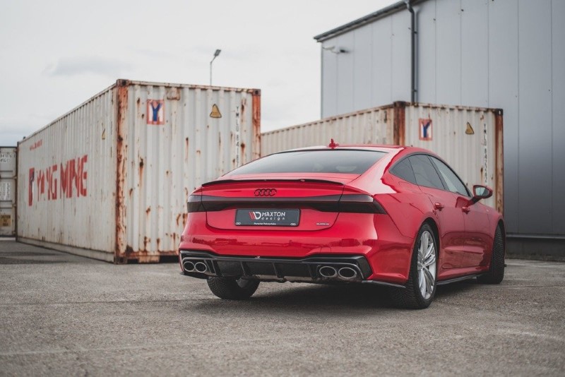 Diffuser passend voor Audi A7 S-Line / S7 C8 Maxton Glans Zwart