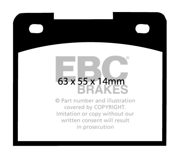 EBC Brakes LOTUS Seven 1.5 62-68 Remblokken voorzijde greenstuff