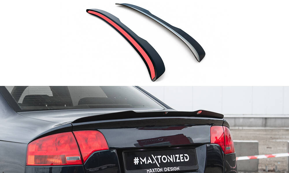 Spoiler passend voor Audi RS4 B7 Maxton Glans Zwart