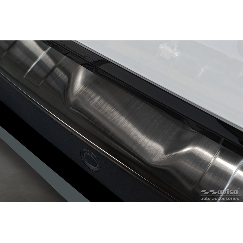 Black Stainless Steel Rear bumper protector  Dacia Spring 2020- 'Ribs'