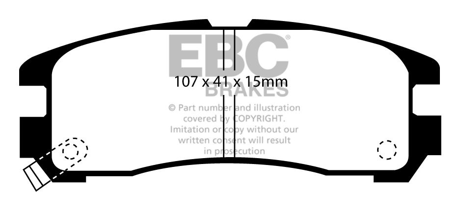 EBC Brakes MITSUBISHI Eclipse 2.4 98-99 Remblokken achterzijde g