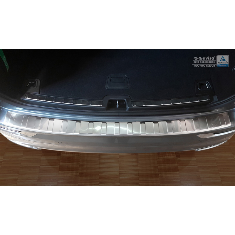 Stainless Steel Rear bumper protector  Volvo XC60 II 2017-2021 & FL 2021- incl. R-Design 'Ribs'