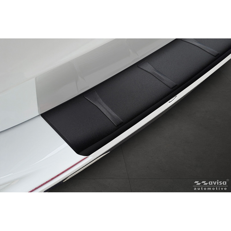 Matt Black Stainless Steel Rear bumper protector  Mercedes E-Class (S214) Estate 2023- 'Ribs'