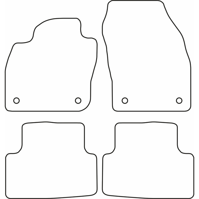 Set velour car mats  Volkswagen T-Cross 2019-