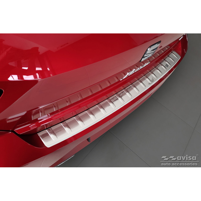 Stainless Steel Rear bumper protector  Seat Ibiza 6F Facelift 2021- 'Ribs'