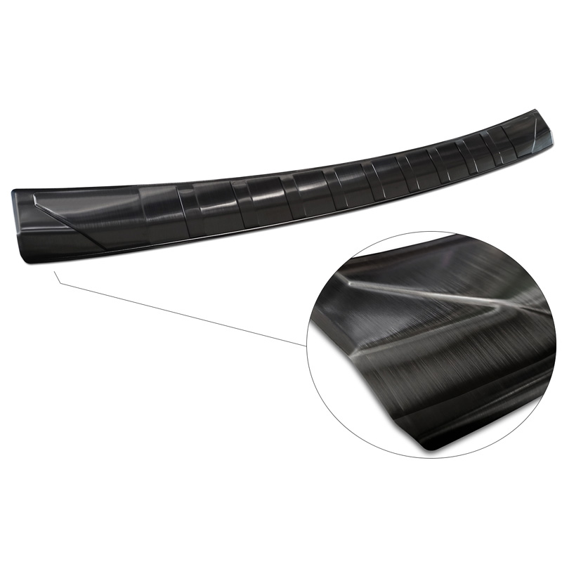 Black Stainless Steel Rear bumper protector  Mercedes C-Class W206 Kombi 2021- 'Ribs'