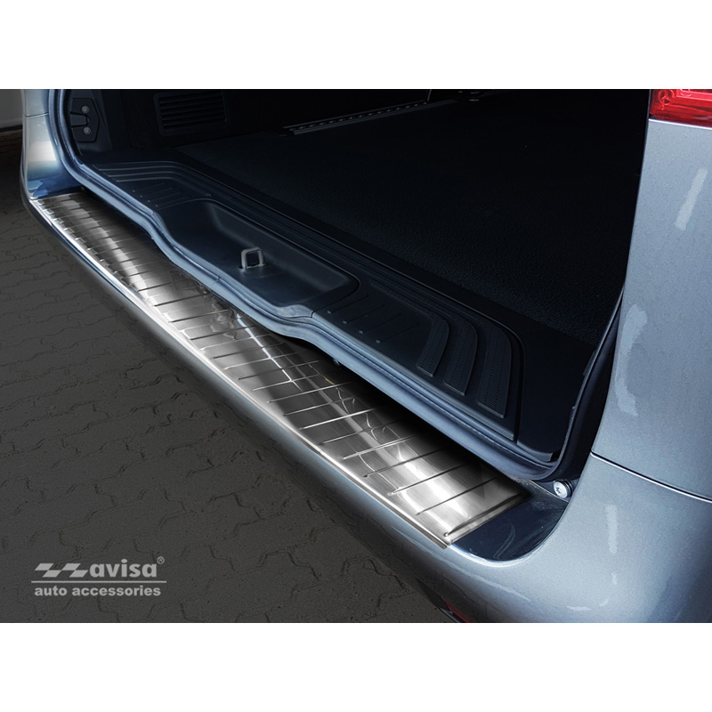 Stainless Steel Rear bumper protector  Mercedes Vito & V-Class 2014-2019 & Facelift 2019- 'Ribs' (Long version)