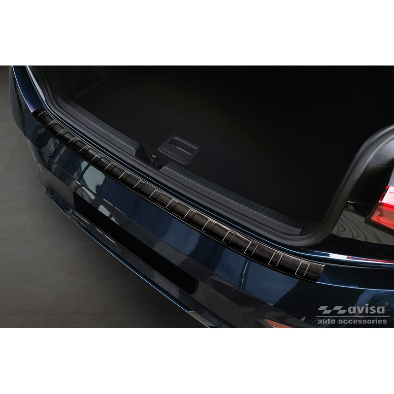 Black Stainless Steel Rear bumper protector  Cupra Born 2021- 'Ribs'