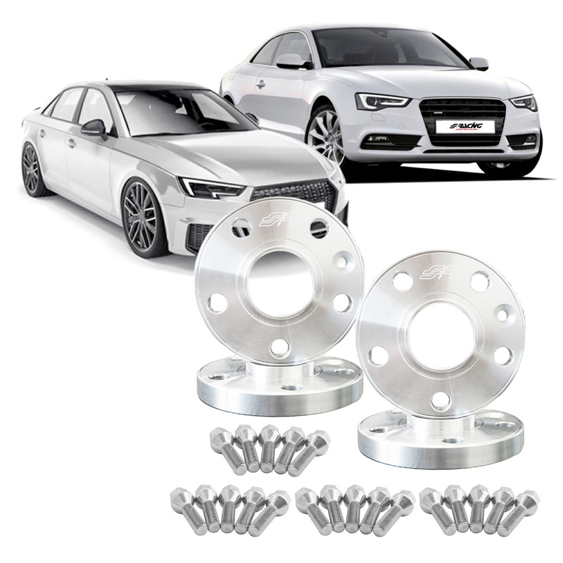 Simoni Racing Aluminium Wheel Spacer Kit - 2x15mm(FA) - 2x18mm(RA) (Hub 66,6mm) including wheel bolts -  Audi various