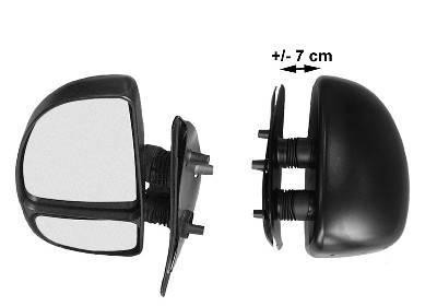 spiegel, dubbel, korte arm (7 cm), links Fiat Ducato, 2002-2008