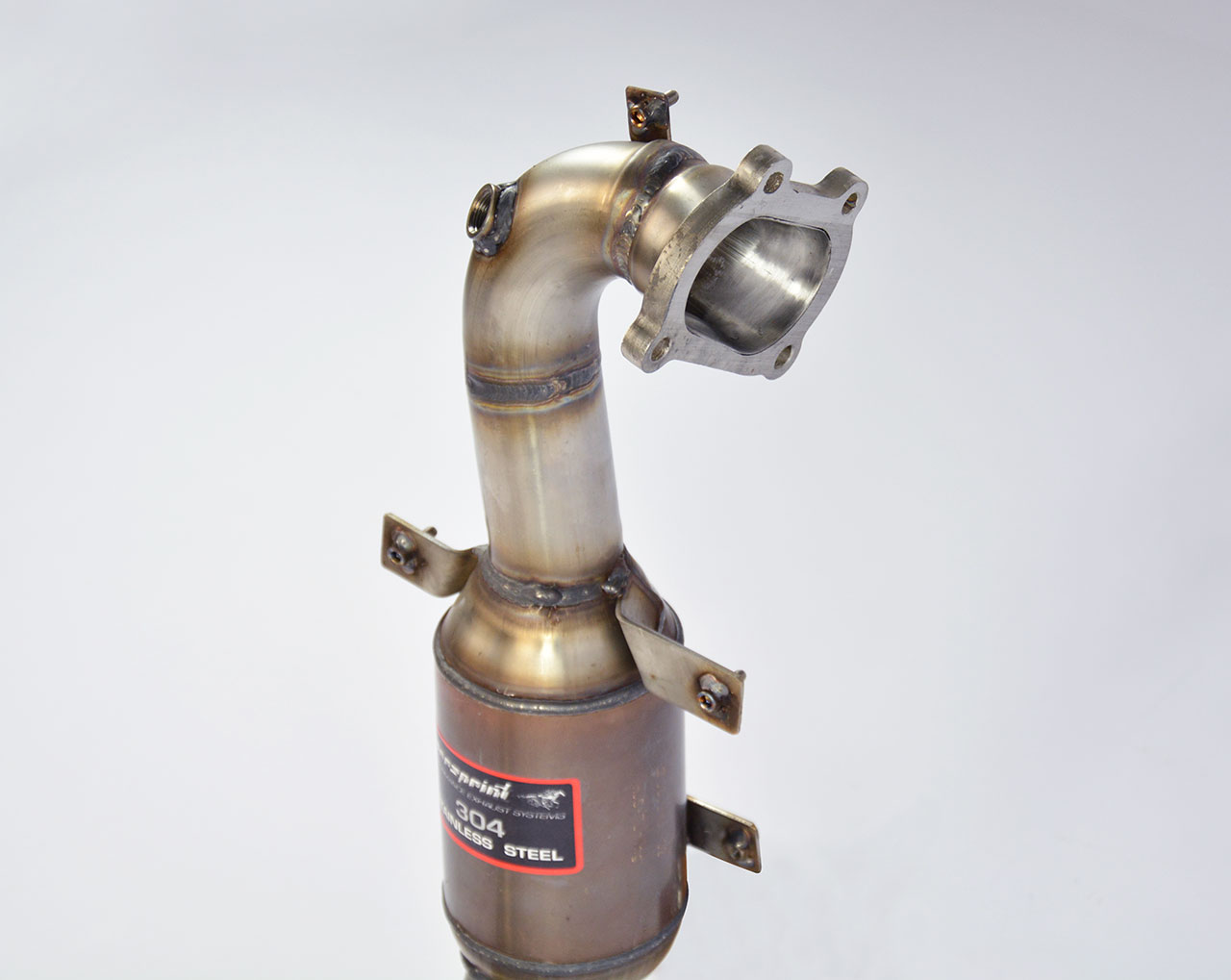 Turbo downpipe with sports cat / high flow cat 200 CPSI for 500 Abarth essesse 160hp