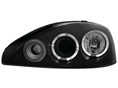 Headlights Opel Corsa C Angel Eyes Black