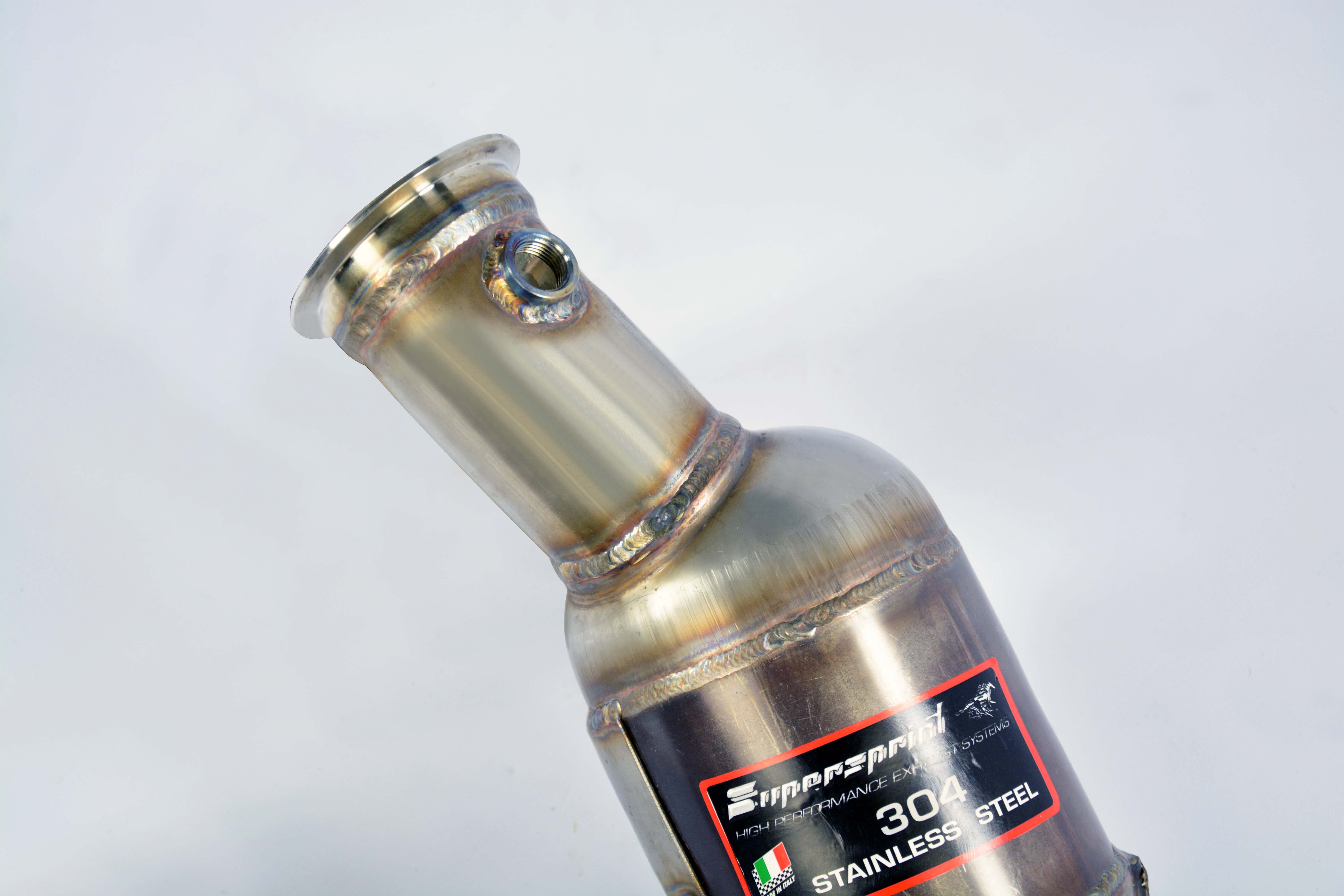 ALFA ROMEO GIULIA QUADRIFOGLIO 2.9i V6 Bi-Turbo (510 Hp) 2016 (with valve) Downpipe left + Metallic