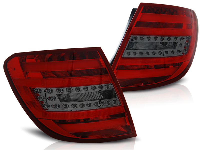 Description: LED Tail Lights for Mercedes Benz C-Class W204 (2006-2010) Red/Smoke