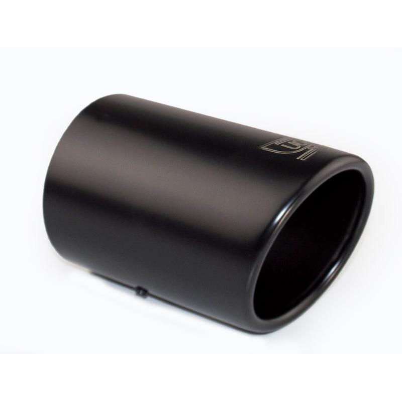 Ulter Sport Exhaust finisher - Round Ø80mm - Length 120mm - Installation 45-65mm - Black Inox