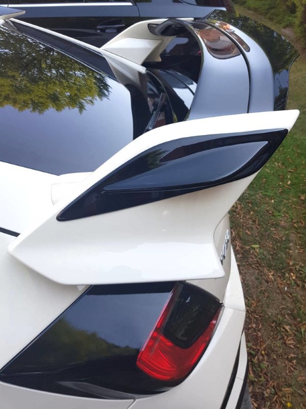 Zijspoiler Extentie Honda Civic X Type R Glanzend Zwart