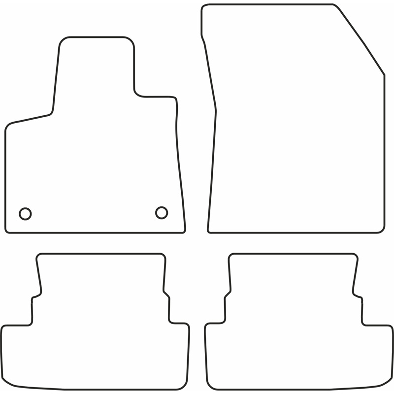 Set car mats  Opel Grandland X Hybrid 2019- & Peugeot 3008 II Hybrid 2019-