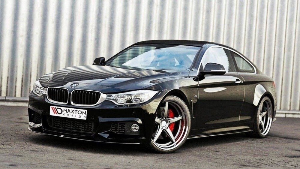 Voorspoiler passend voor BMW 4 Serie F32 M-Pack Gloss Black GTS Look