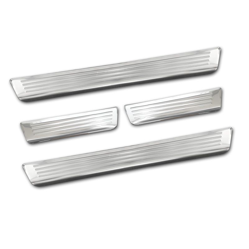 Stainless Steel Door sill protectors  Peugeot 2008 II 2020- 'Lines' - 4-pieces