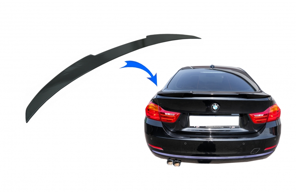 Spoiler passend voor BMW 4-Serie F36 GranCoupe M4 CSL design Glans Zwart
