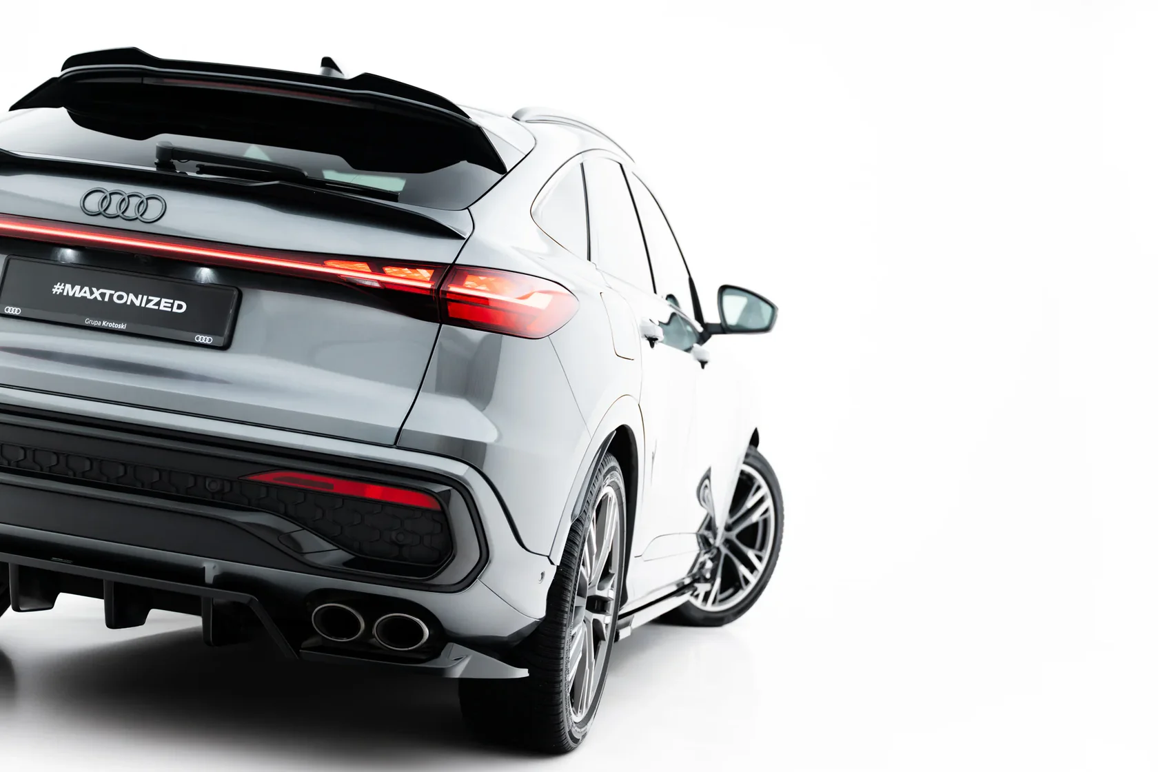 Diffuser passend voor Audi SQ5 Sportback / SUV Mk3 Maxton Glans Zwart