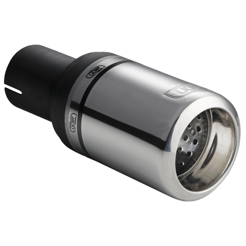 Ulter Sport Exhaust finisher - Round Ø80mm Big Rim - Length 200mm - Installation ->50mm - Inox