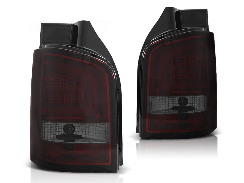 Tail Lights VW Bus T5 with Tube and LED Red/Smoke