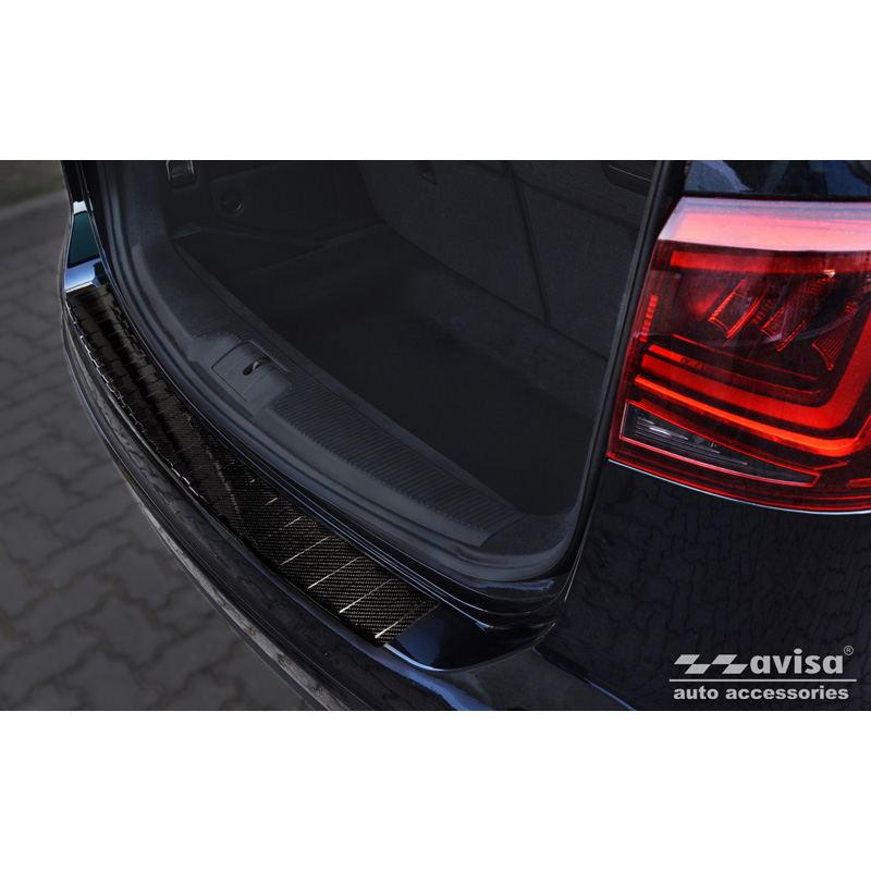 Real 3D Carbon Rear bumper protector  Seat Alhambra 2010- 'Ribs'