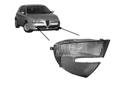 knipperlicht, incl fitting, rechts Alfa Romeo 147, 2000-2007