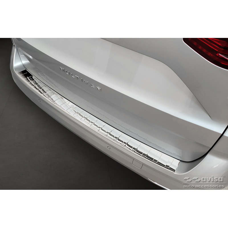 Chrome Stainless Steel Rear bumper protector  Volkswagen Multivan T7 2021- 'Ribs'