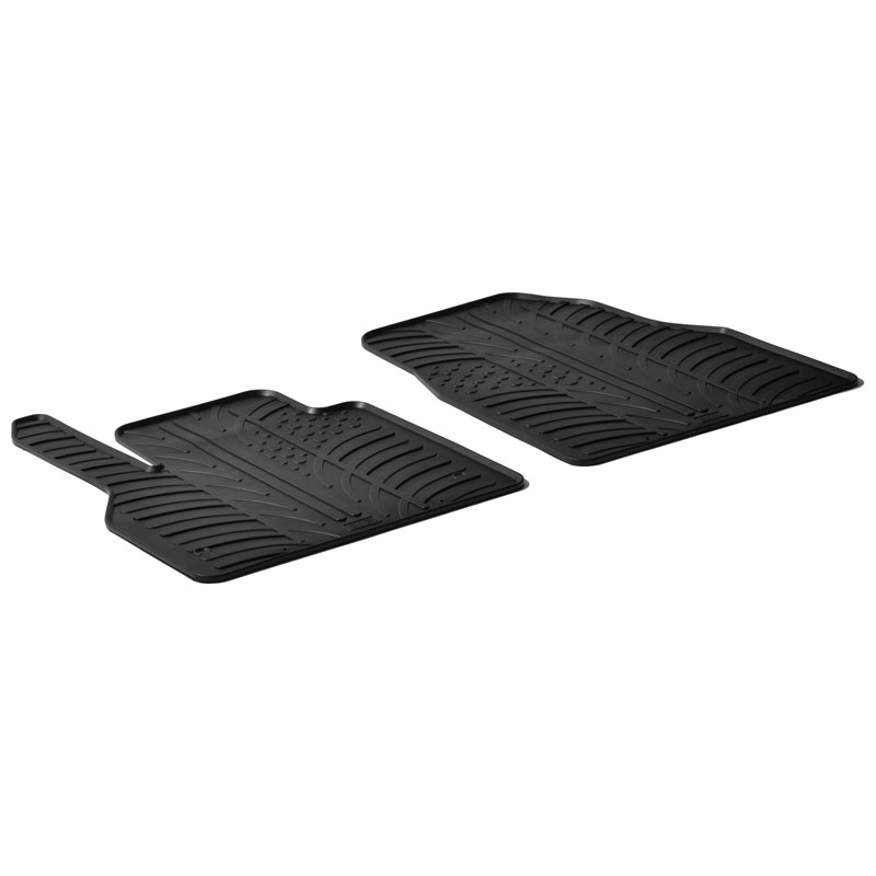 Rubber car mats set  Renault Kangoo 2008-2021 & Mercedes Citan 2012-2021 & Nissan NV250 2019- (TK profile 2-pieces)