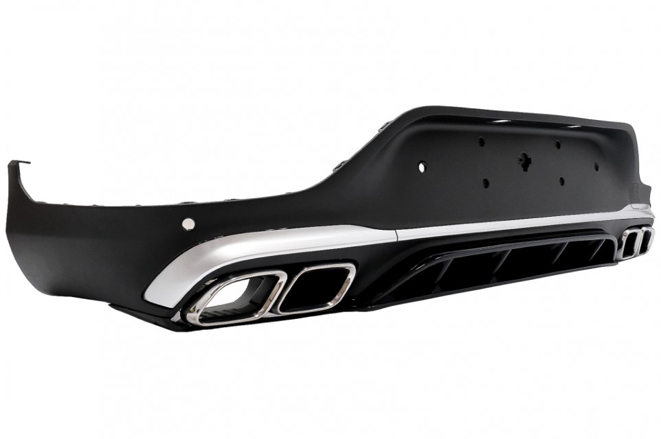 Diffuser passend voor Mercedes GLC C253 (2020-..) Coupe Facelift GLC63 incl. Uitlaat Stukken