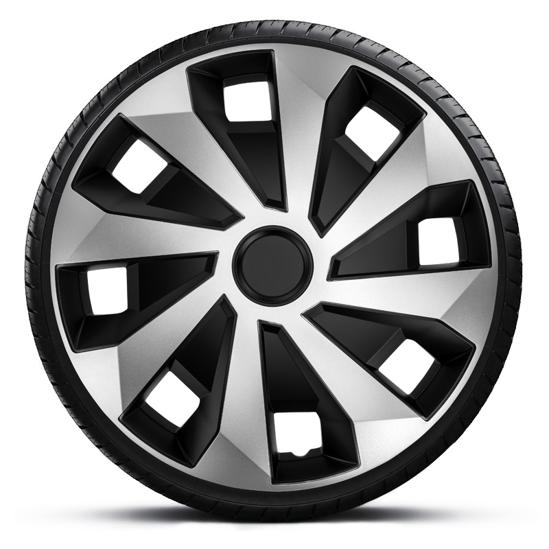 Set wheel covers Volvano-VAN 15-inch silver/black (spherical)