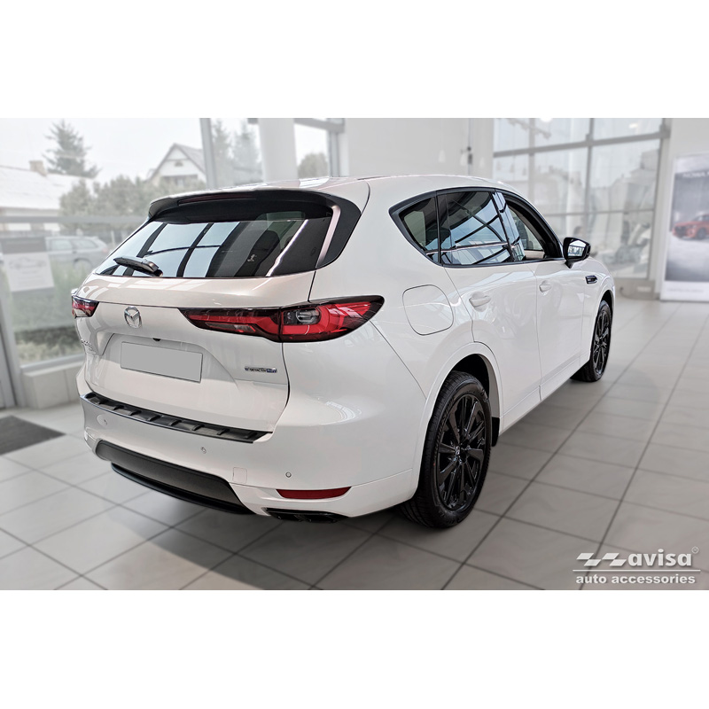 Black Stainless Steel Rear bumper protector  Mazda CX-60 (KH) 2022- 'STRONG EDITION'