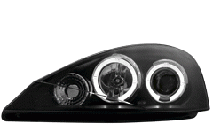 Headlights Ford Focus 98-01 Angel Eyes Black