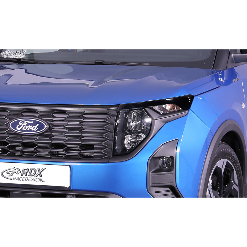 RDX Head light spoilers  Ford Transit Courier & Tourneo Courier 2023- (without LED indicators & DRL) (ABS Gloss Black)