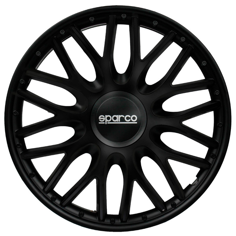 Sparco Wheel Covers Roma - 15-inch - Black - Set of 4 pieces