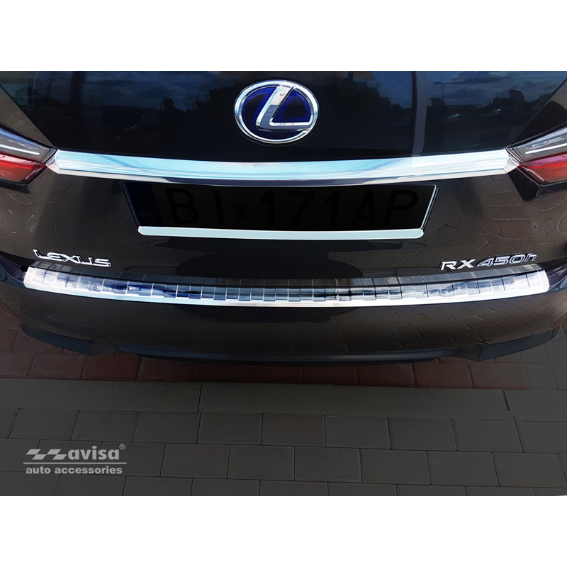 Stainless Steel Rear bumper protector  Lexus RX 2015-2019 & FL 2019- 'Ribs'