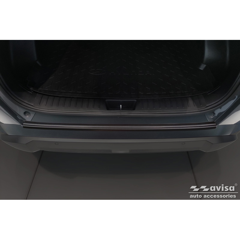 Black Stainless Steel Rear bumper protector  Hyundai Kona II (SX2) excl. N-Line 2023-