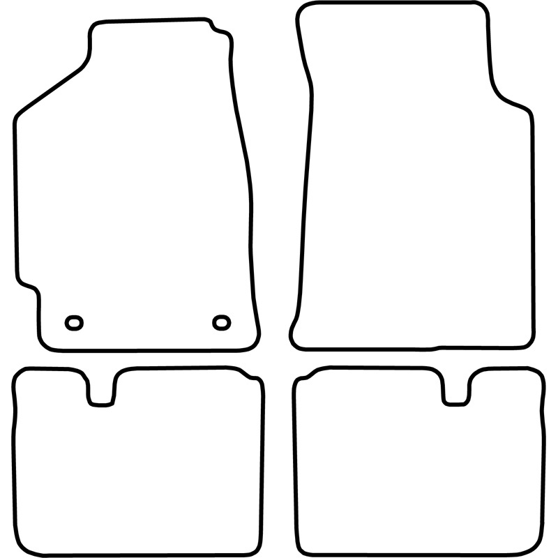 Set velour car mats  Honda Civic 3 doors 1988-1991